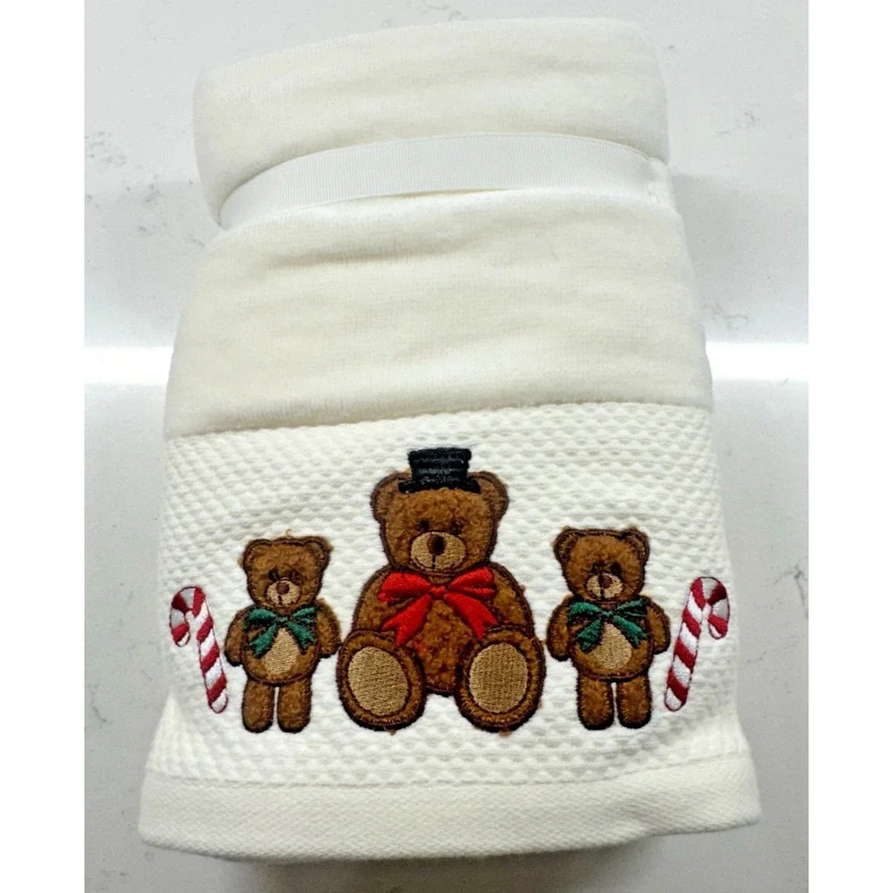 Balsam & Fir Trading Co Bear Christmas Hand‎ Towel Set of 2 Holiday Decor NEW